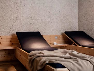 Loungers in one of our relaxation rooms