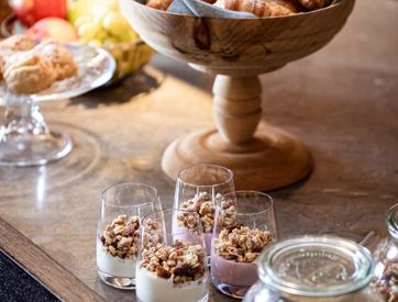 Our breakfast buffet with regional products
