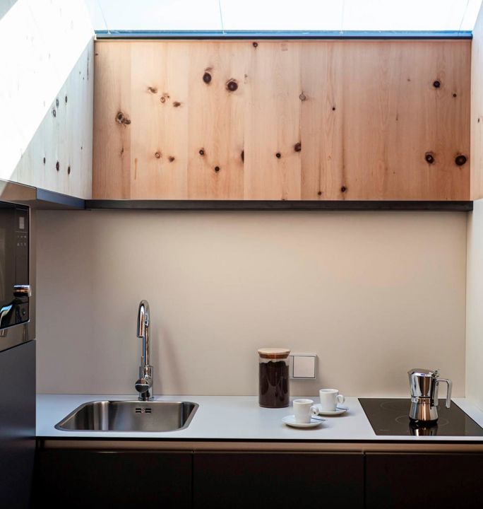 The kitchenette of the apartment Santner 1929