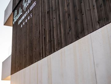 Die Fassade unseres Hauses